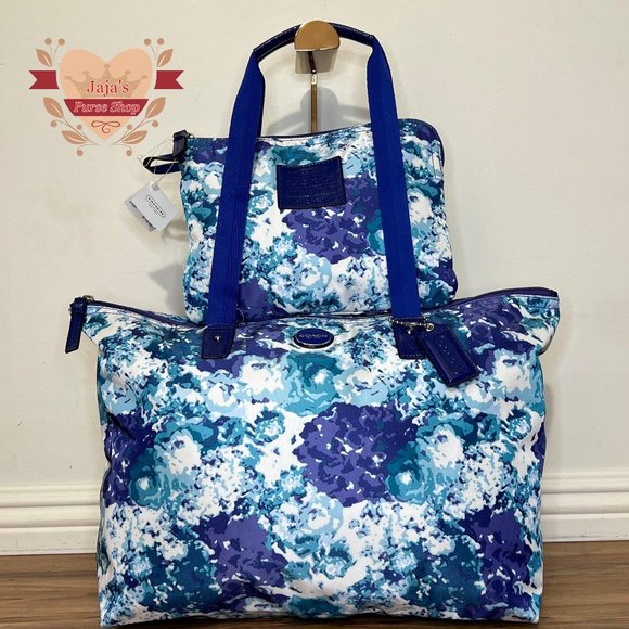 🪻Coach Floral Nylon Bag & Snap Pouch🪻 - Picture 1 of 17